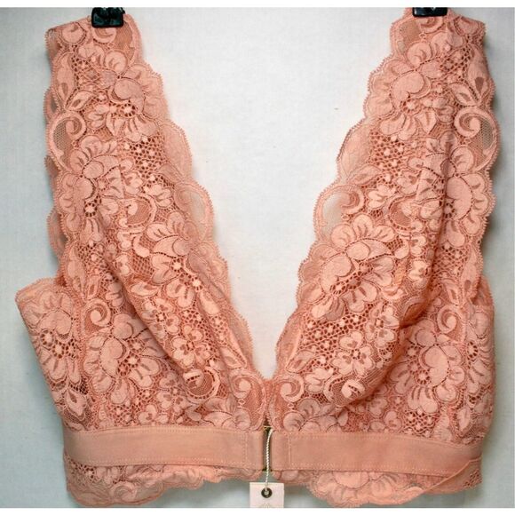 Free People HAH! NWT size XS pink lace bralette Got Ur Back - Picture 7 of 11